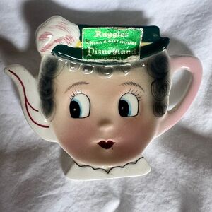 Vintage PY Japan Disneyland RARE Ceramic Anthropomorphic Granny Tea Bag Holder